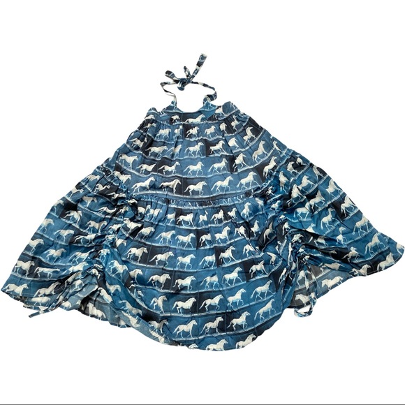 Paper Wings Halter Maxi Dress Horses 4 - Picture 3 of 9